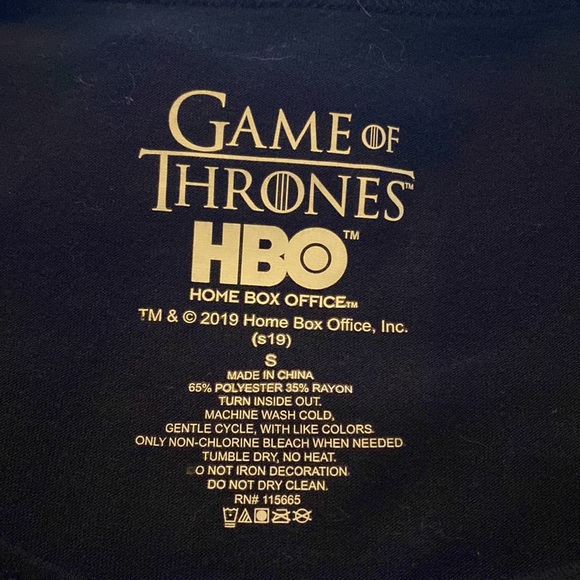 HBO Game of Thrones "You Know Nothing Jon Snow" Tee Shirt T-Shirt Sz Small NWOT - Picture 4 of 4